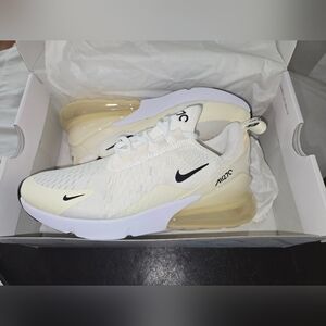 Nike Air Max 270 White and Cream Sneakers